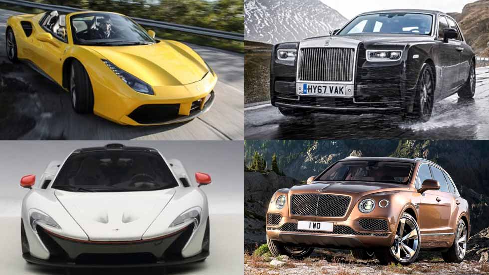 ¿Cuántos Lamborghini, Rolls-Royce y Ferrari se han vendido en 2017 en España?