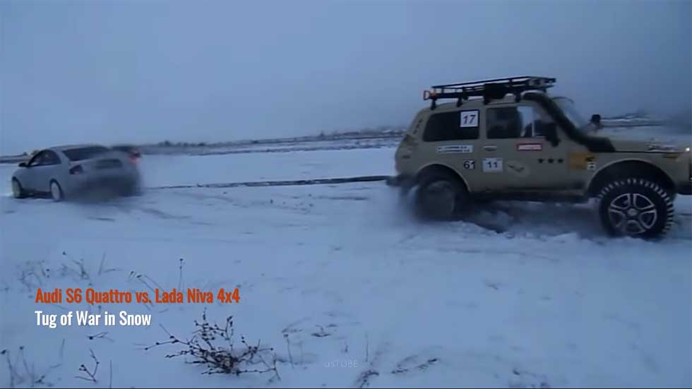 ¿Cuál puede más: un Lada Niva 4X4 o un Audi S6 Quattro? (Vídeo)