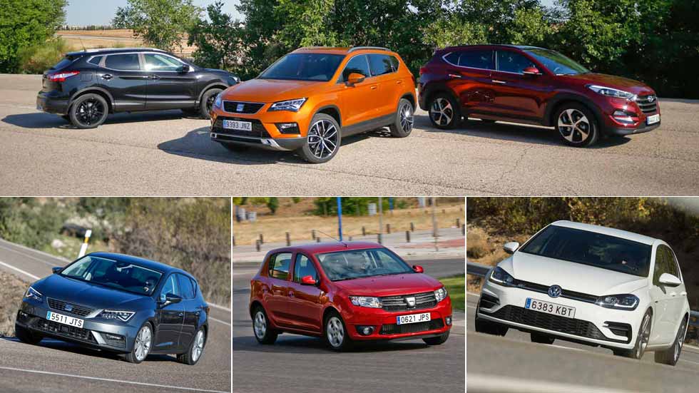 Los 10 coches y los 10 SUV más vendidos en España en enero