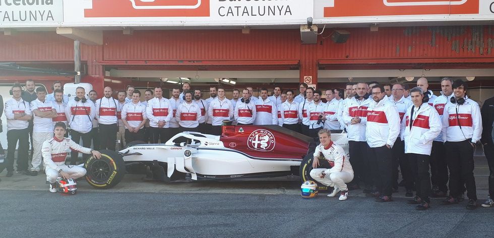 El Alfa Romeo Sauber C37 ha rodado en Barcelona