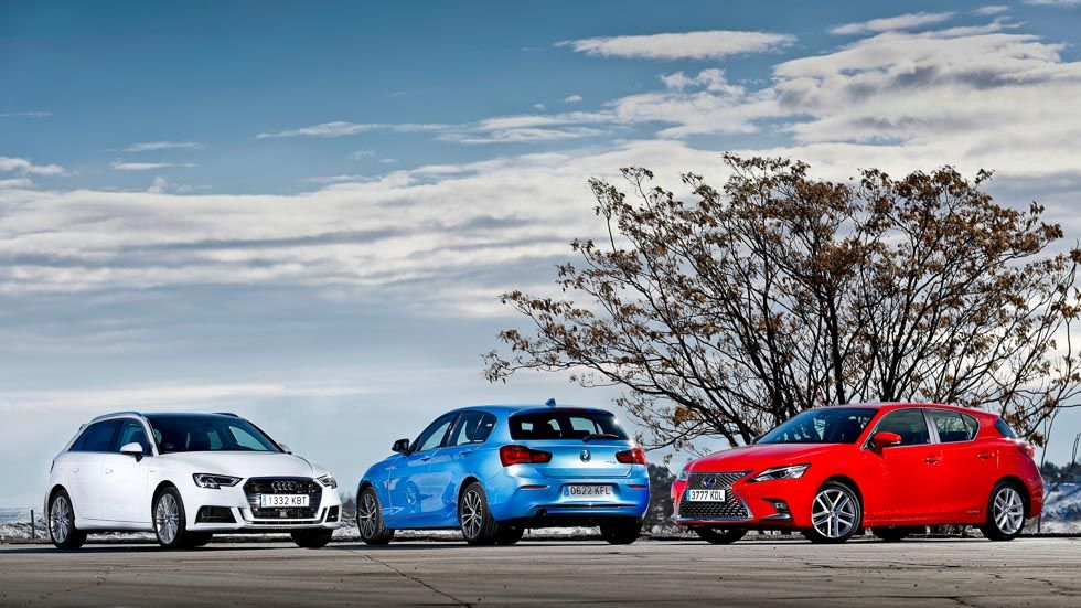 BMW 116d, Lexus CT 200h y  Audi A3 1.4 TFSI G-Tron: ¿Diesel, híbrido o gas natural?