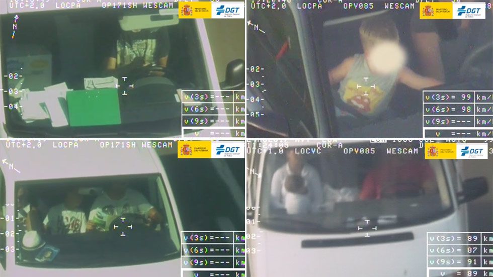 Conductores sin cinturón y menores sin sillita: las últimas "pilladas" de la DGT (VÍDEO)