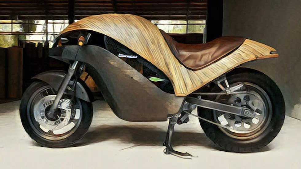 Así es la moto ecológica total: eléctrica y fabricada con bambú (Vídeo)