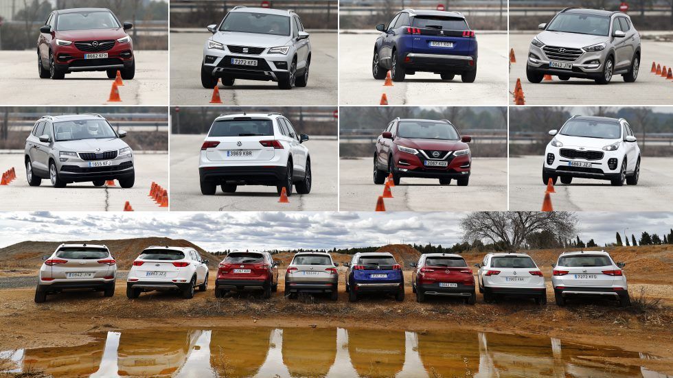 El SUV más dinámico: Qashqai, Ateca, 3008, Tucson, Sportage, Karoq, Tiguan y Grandland X