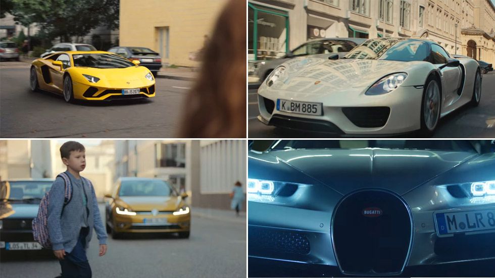 ¿Por qué en el anuncio del VW Golf salen Lamborghini, Porsche o Bugatti?