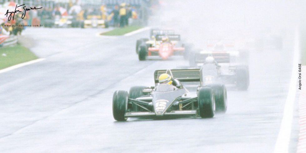 Ayrton Senna: el día que "bailó" bajo la lluvia