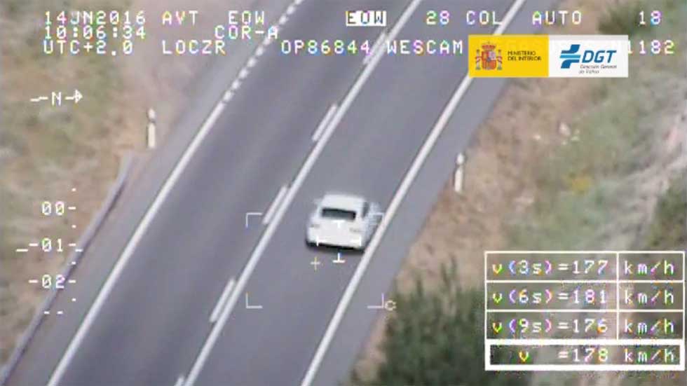 Campaña de exceso de velocidad de abril de la DGT, más de 20.000 multas (vídeo)