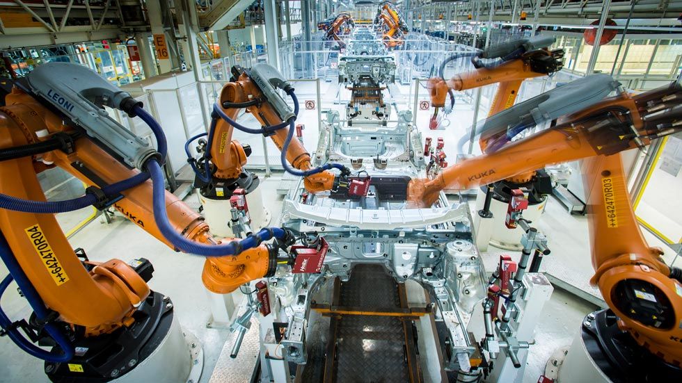 Unos 2.000 robots “bailan” para construir coches (vídeo)