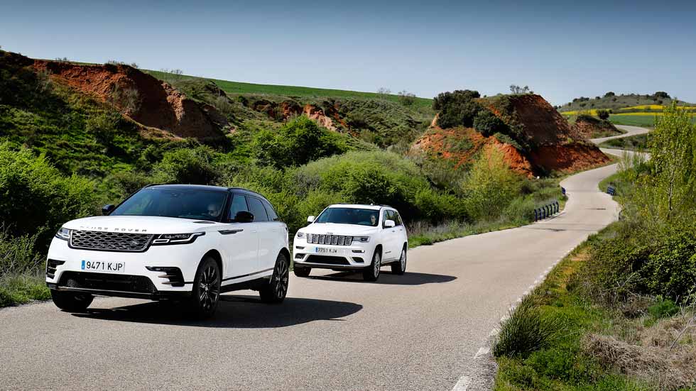 Alfabeto Flexible metálico Comparativa SUV: Jeep Grand Cherokee vs Range Rover Velar