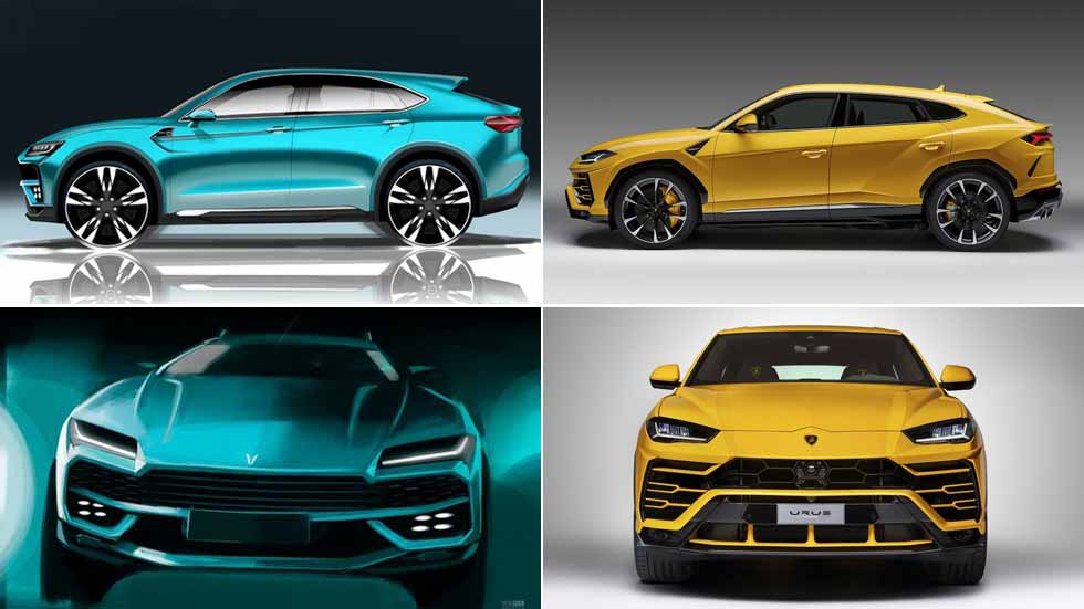 Lo último en copias chinas de coches: el Lamborghini Urus, la nueva víctima