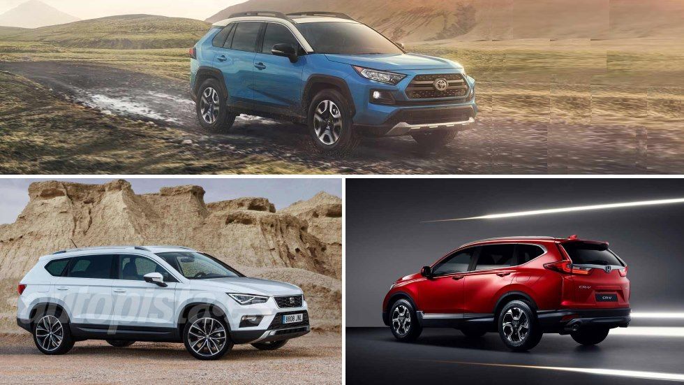 Honda CR-V 2018, Seat Tarraco y Toyota RAV4 2019: tres nuevos SUV, tres estilos