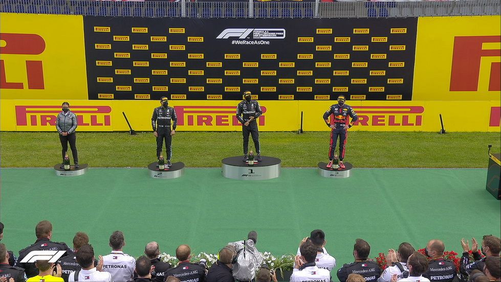 Este fue el podio del GP de Estiria: Hamilton, Bottas y Verstappen
