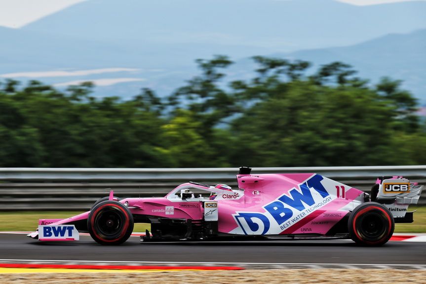 Sergio Pérez en el GP de Hungría 2020