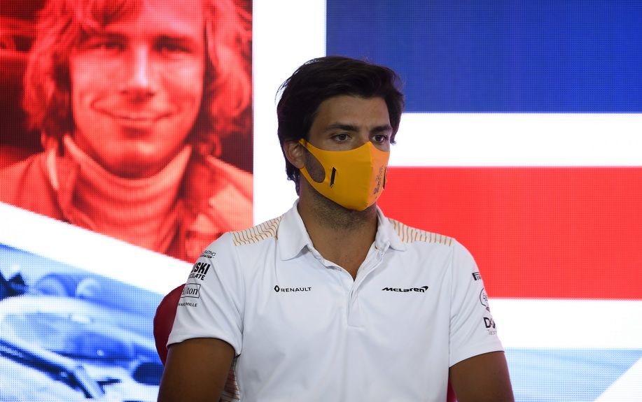 Carlos Sainz en la rueda de prensa previa al GP de Gran Bretaña
