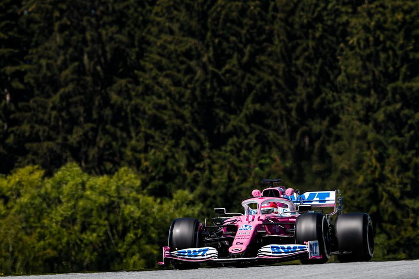Checo Pérez con su Racing Point RP20 en el GP de Estiria