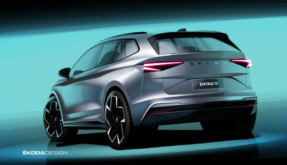 Recreación del Skoda Enyaq iV. Recreación del Skoda Enyaq iV.