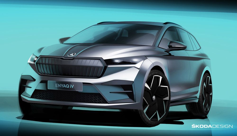 Recreación oficial del Skoda Enyaq iV.