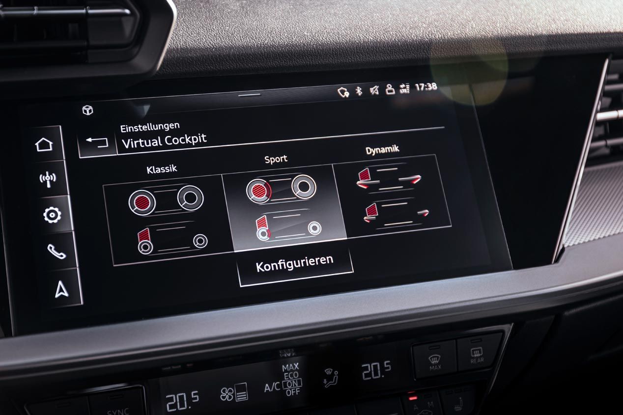 Interior del nuevo Audi A3 Sportback 30 TDI.