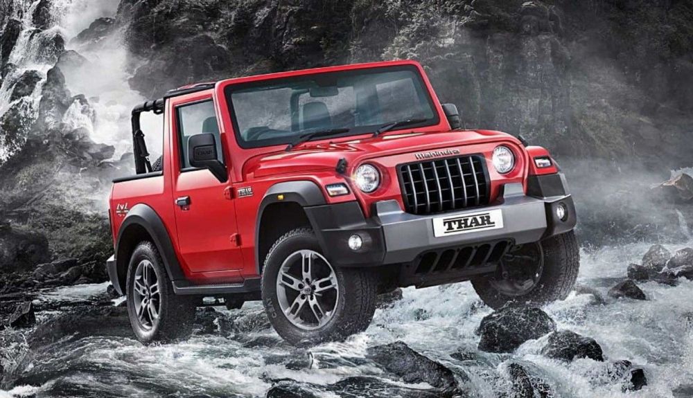 El Mahindra Thar utiliza un buen número de elementos distintivos del Jeep Wrangler