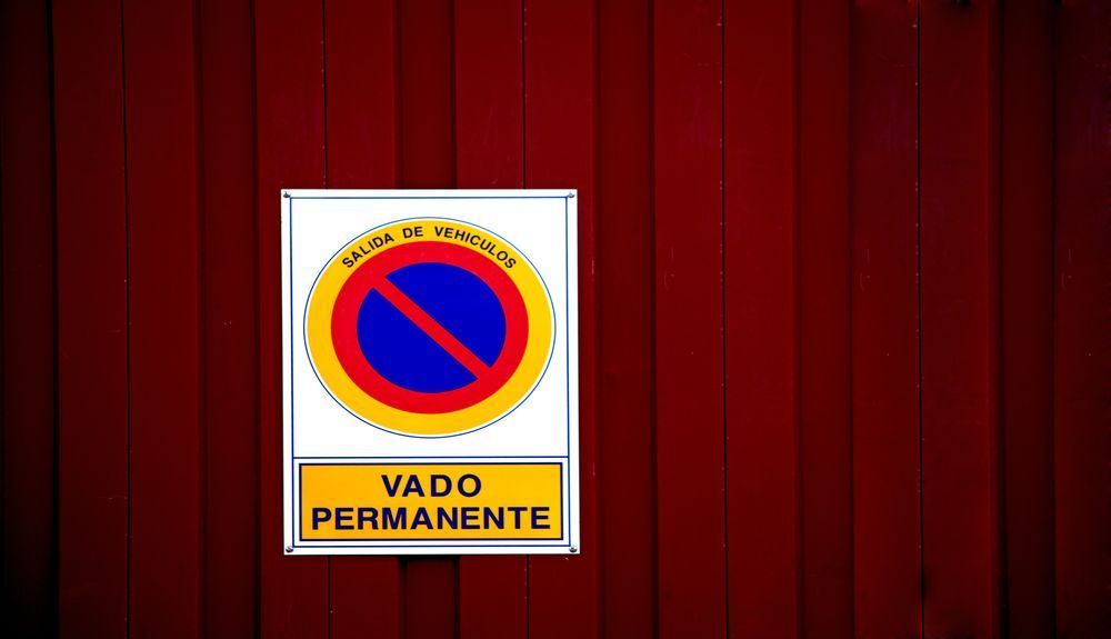 Señal vado permanente