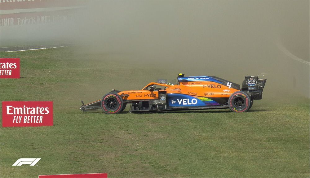 Lando Norris sufrió un accidente Lando Norris sufrió un accidente