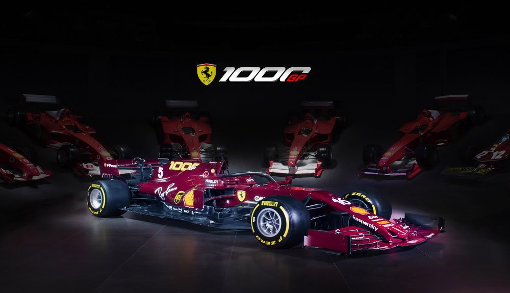Cartel conmemorativo de los 1000 GP de Ferrari