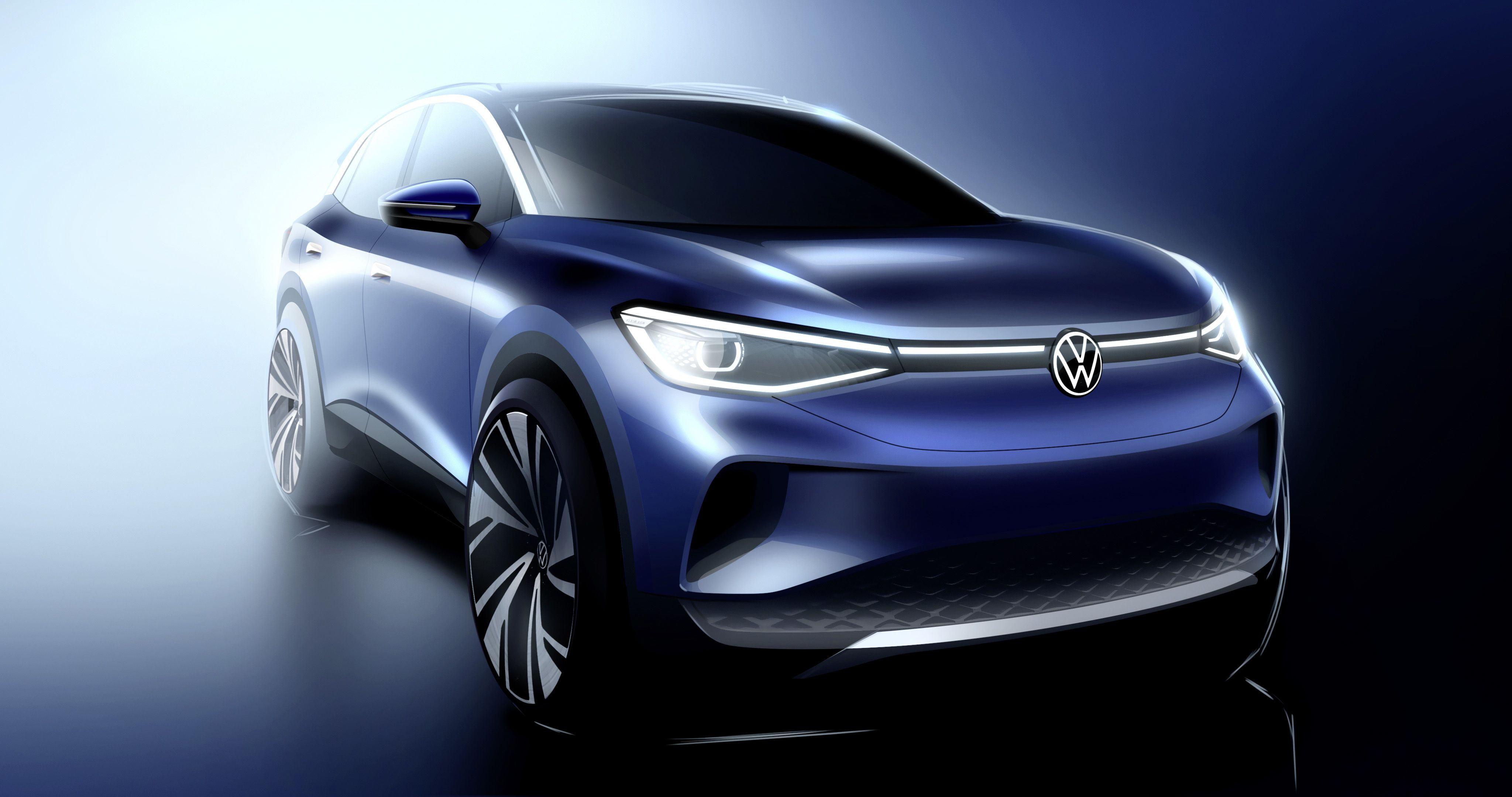 VW ID.4 boceto exterior del nuevo SUV