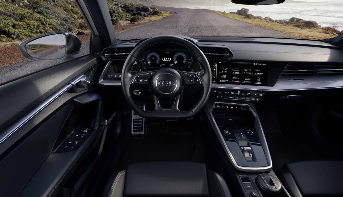 El interior del Audi A3 30 g tron 2020