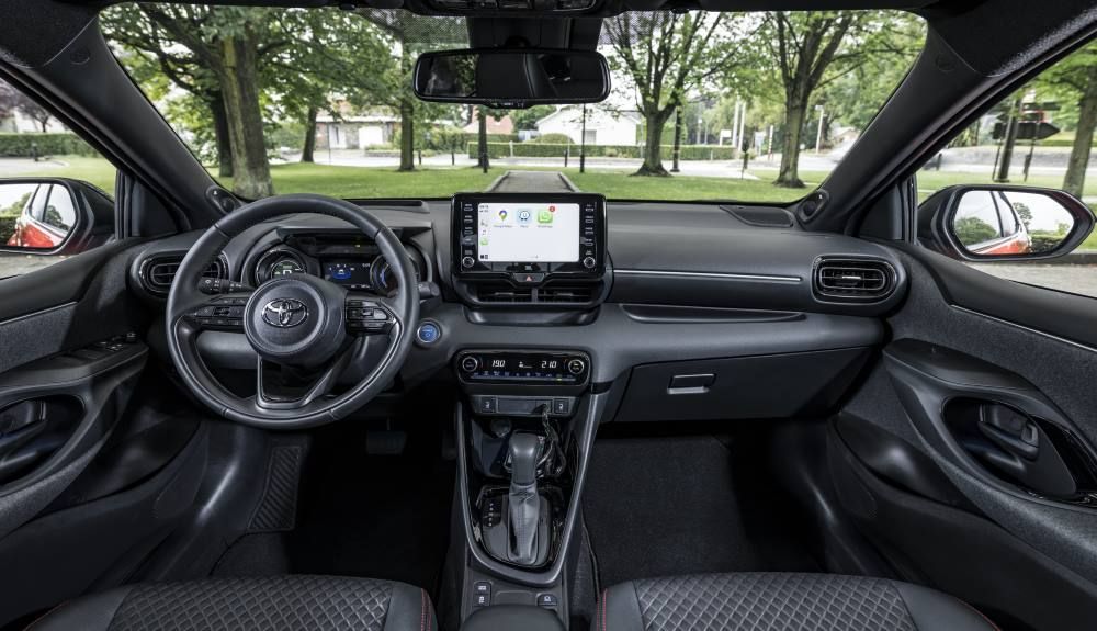 El interior del Toyota Yaris Electric Hybrid El interior del Toyota Yaris Electric Hybrid