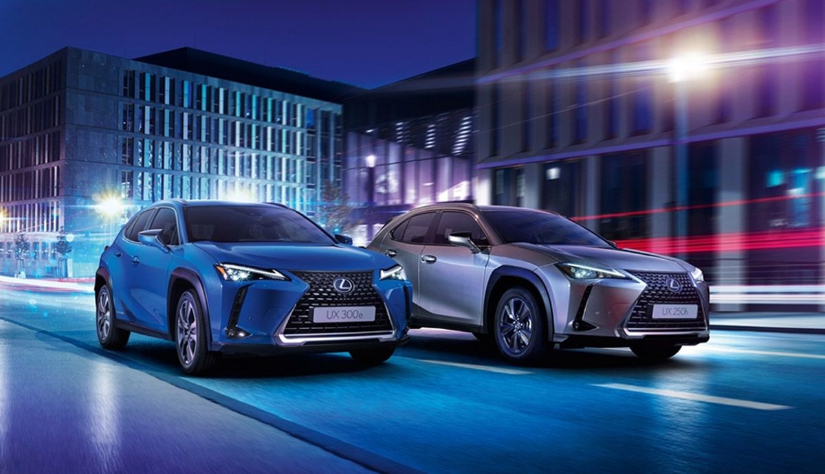 Lexus UX 250h híbrido y UX 300e eléctrico puro.