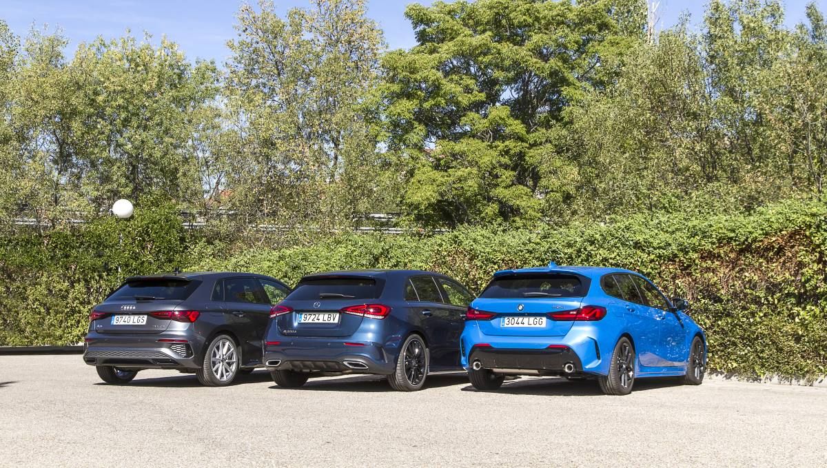 Audi A3, BMW Serie 1 y Mercedes Clase A con motores diésel, frente a frente