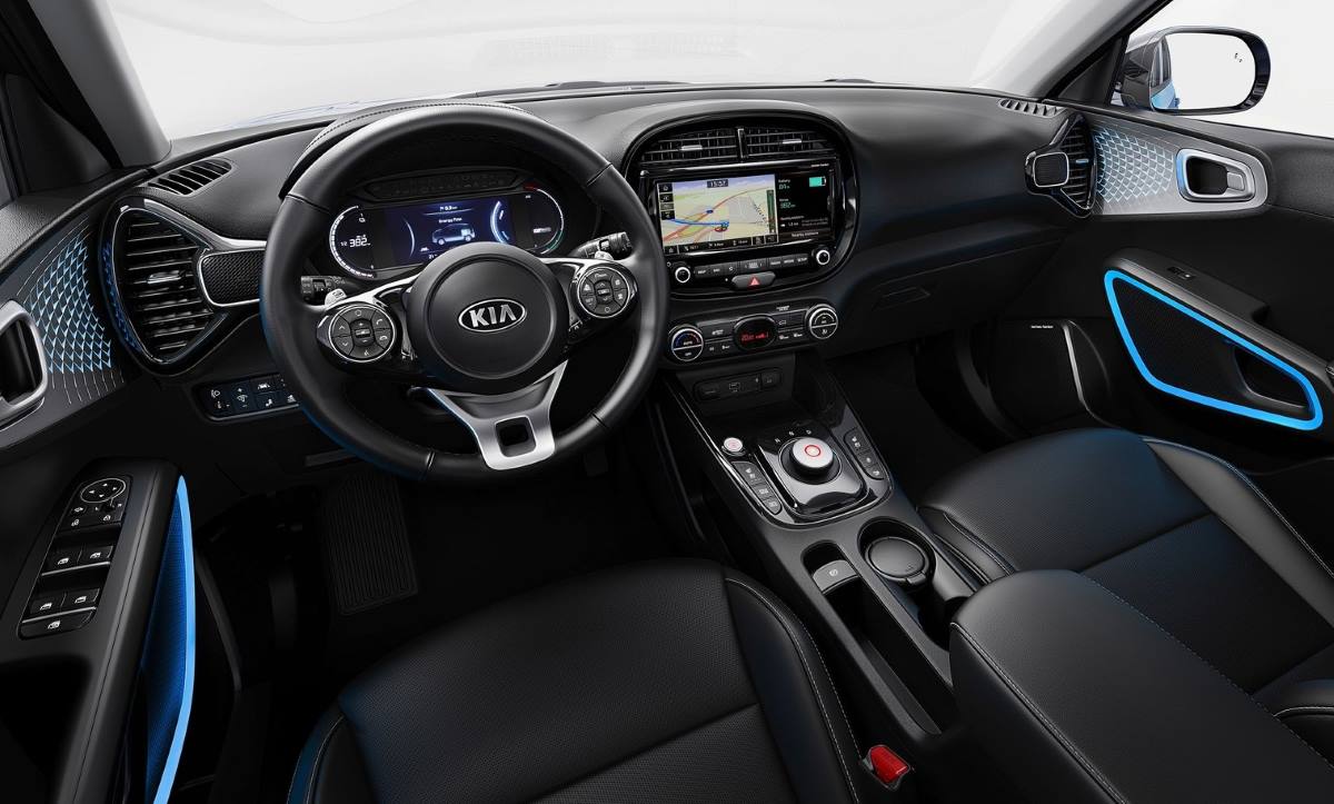 El interior del Kia e Soul