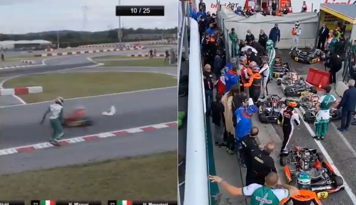 Agresión en el Mundial de Karting.