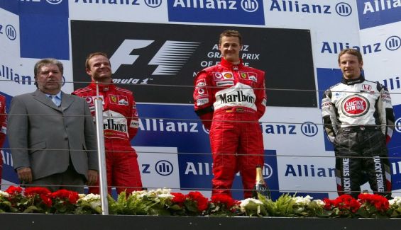 Michael Schumacher, vencedor del GP de Europa de 2004 en el Nurburgring