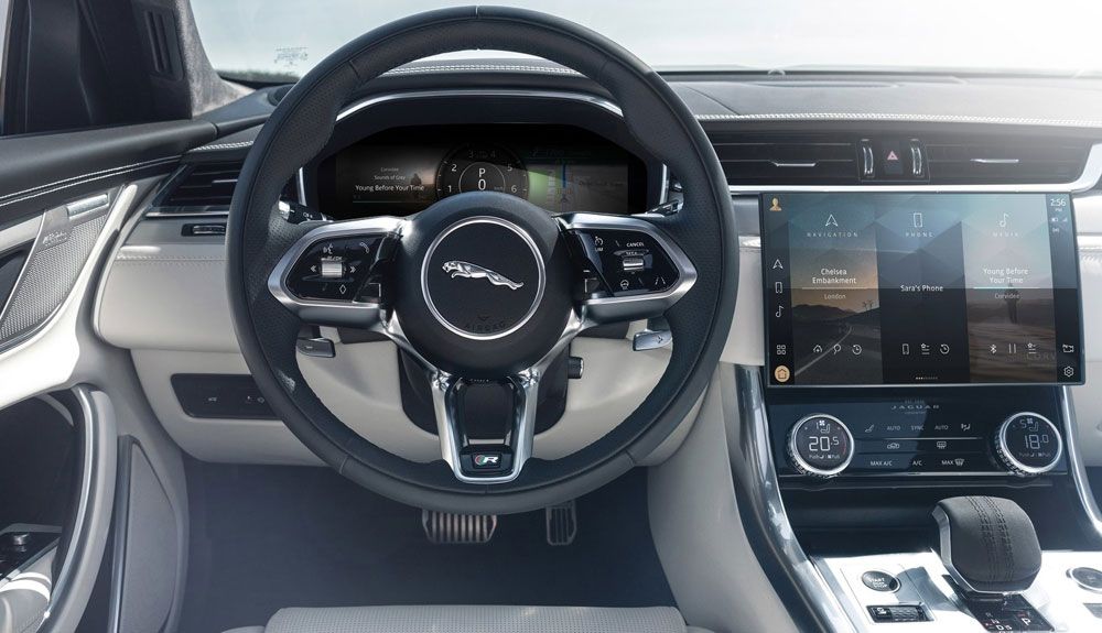 El interior del Jaguar XF 2021 se moderniza con una gran pantalla de 11,4 pulgadas