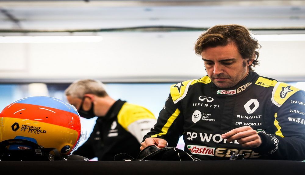 Fernando Alonso durante el rodaje de un spot para Renault Fernando Alonso durante el rodaje de un spot para Renault