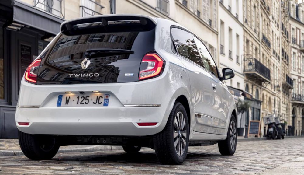 Vista posterior del Renault Twingo Electric Vista posterior del Renault Twingo Electric