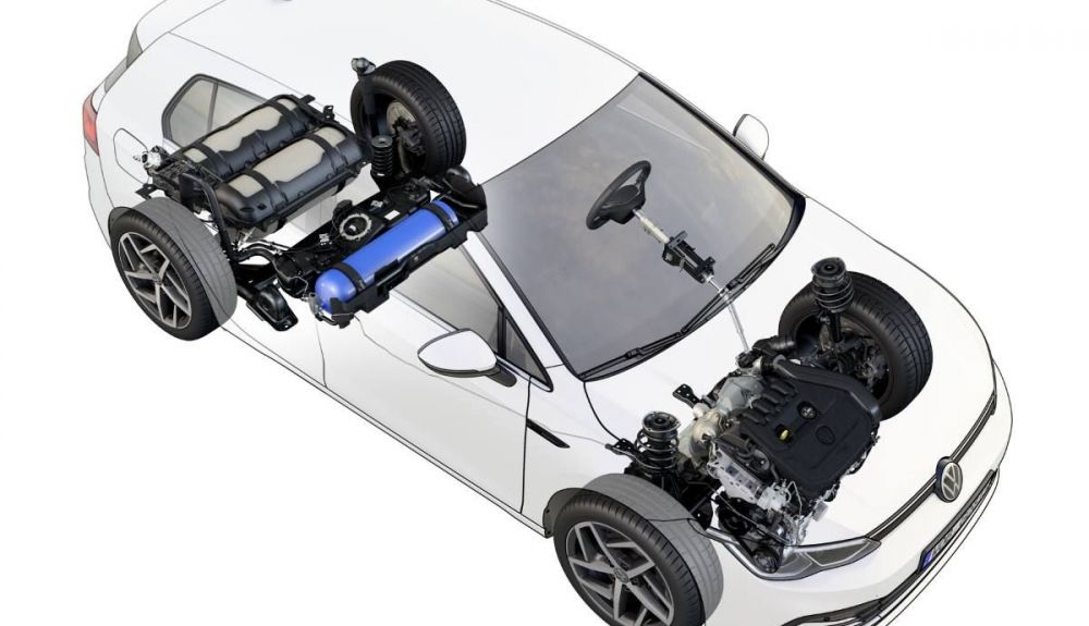 Esquema técnico del VW Golf TGI