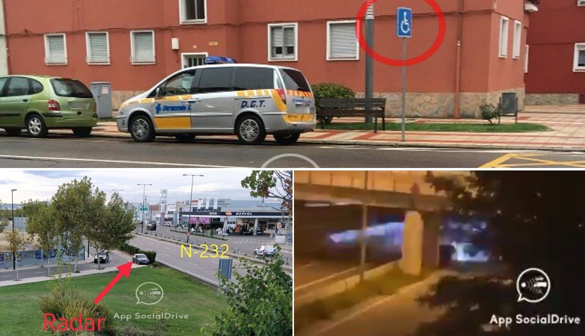 Un radar de la DGT multando en plaza de minusválido y otras técnicas “sospechosas”