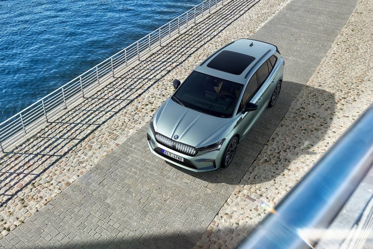Vista cenital del Skoda Enyaq