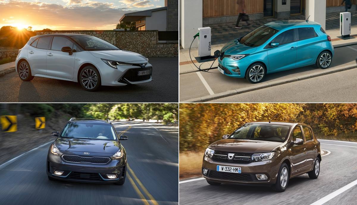 Los coches eléctricos, híbridos y de gas más vendidos en España en 2020