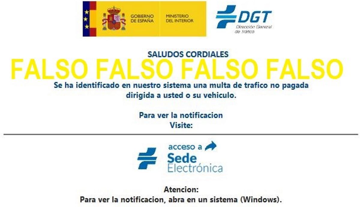 La DGT alerta de nuevo de otra estafa por una falsa multa