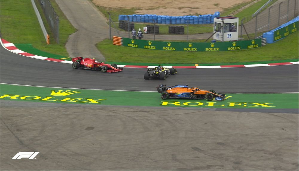 Leclerc empujó a Ocon y Norris se salió fuera Leclerc empujó a Ocon y Norris se salió fuera