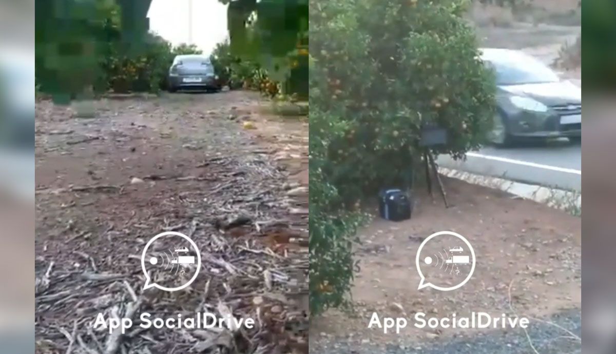 Radar oculto entre clementinas. | Vídeo: SocialDrive
