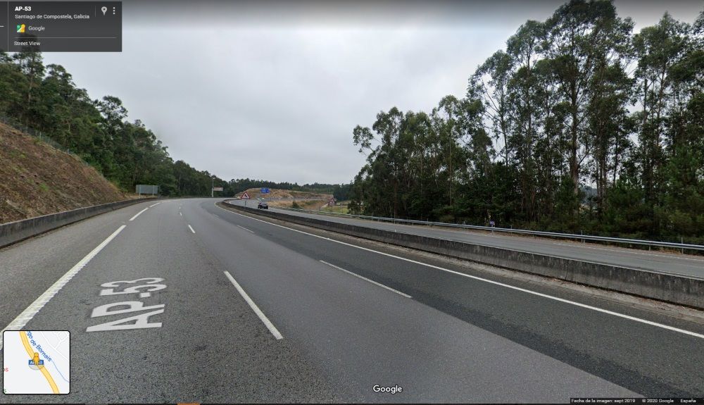 AP-53, autopista Central de Galicia, entre Santiago de Compostela y Alto de Santo Domingo: 2074