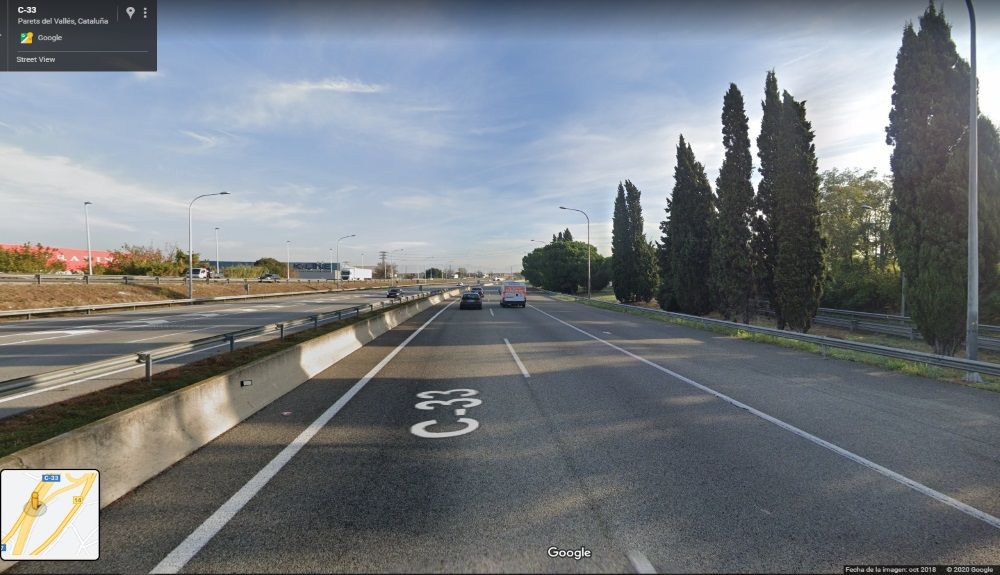 C-33 entre Barcelona y el Circuito de Montmeló: 2021*