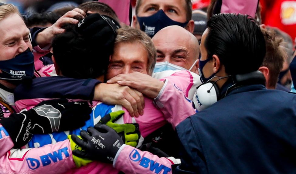 Uno de los momentos más emotivos del GP de Turquía fue la piña que formaron Sergio, Xavi y Luis al acabar la carrera