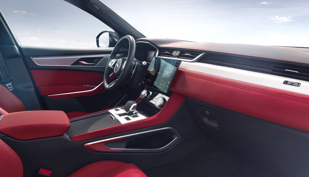 Interior del Jaguar F-PACE.