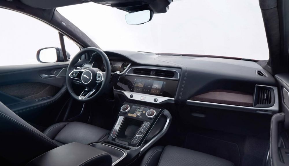 Interior del Jaguar I-PACE eléctrico.