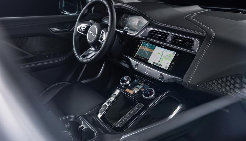 Interior del Jaguar I-PACE eléctrico.